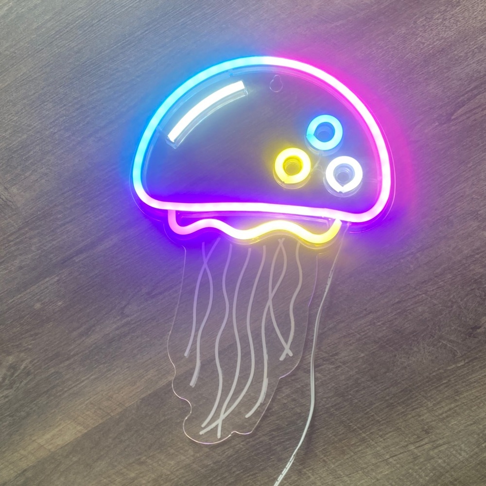 Neon Jellyfish Wall Light